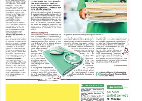 Journal « Lausanne Cité » 13.12.2008 – Le dossier médical, un outil pour une santé responsable